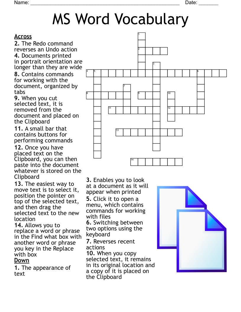 Chapter 2 Key Terms Crossword WordMint