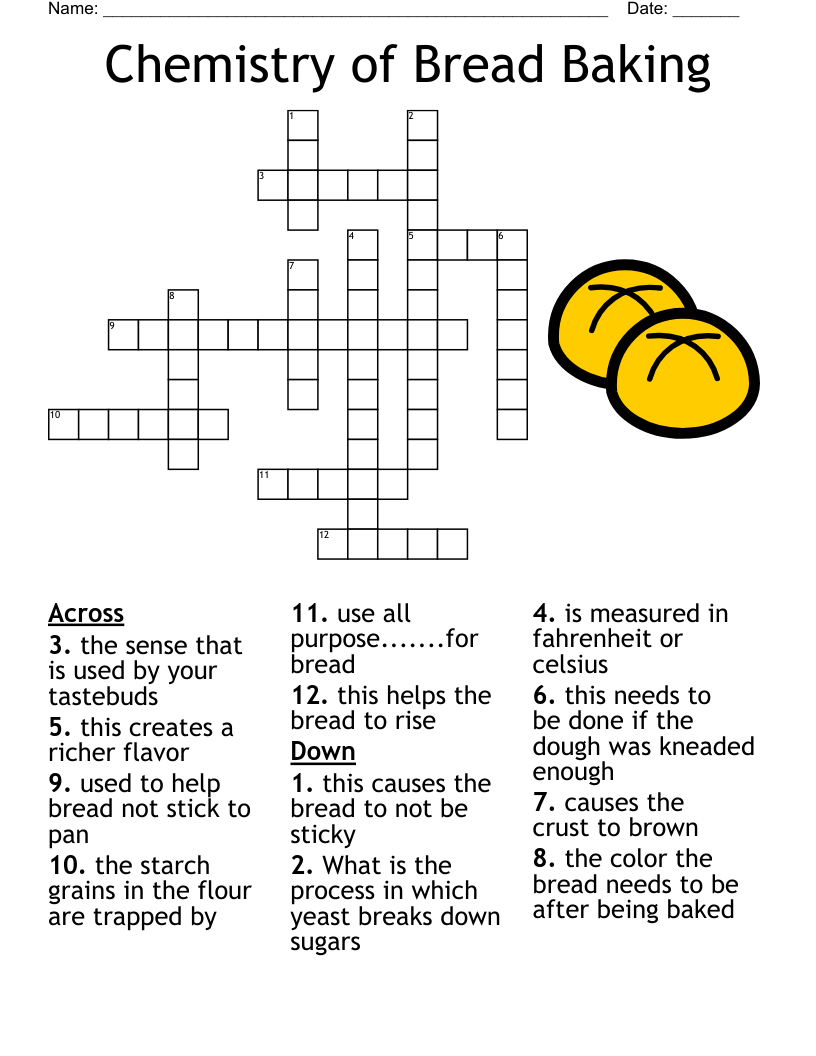 Chemistry Of Bread Baking Crossword WordMint