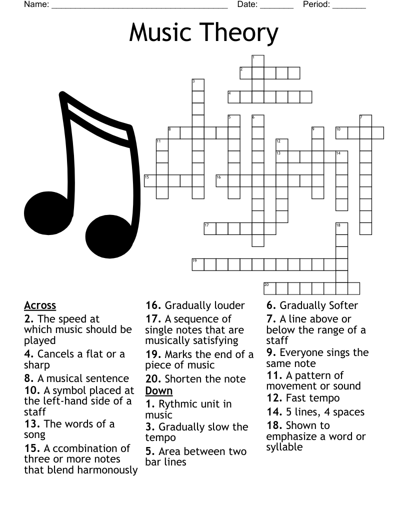 Chorus Crossword WordMint Chorus Crossword WordMint