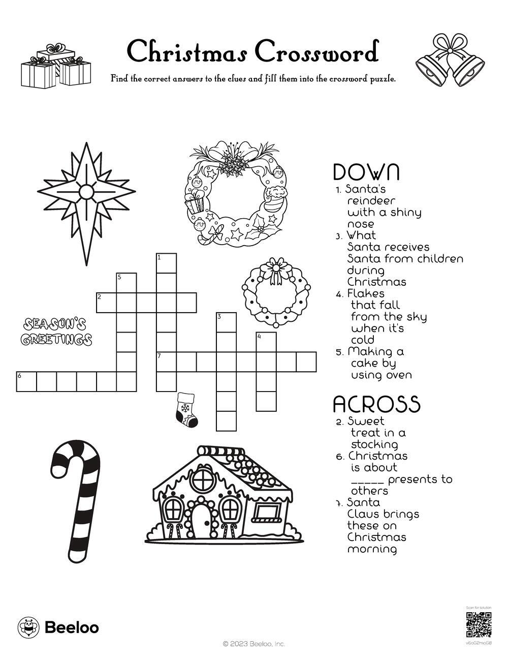 Christmas Crossword Puzzle Clue
