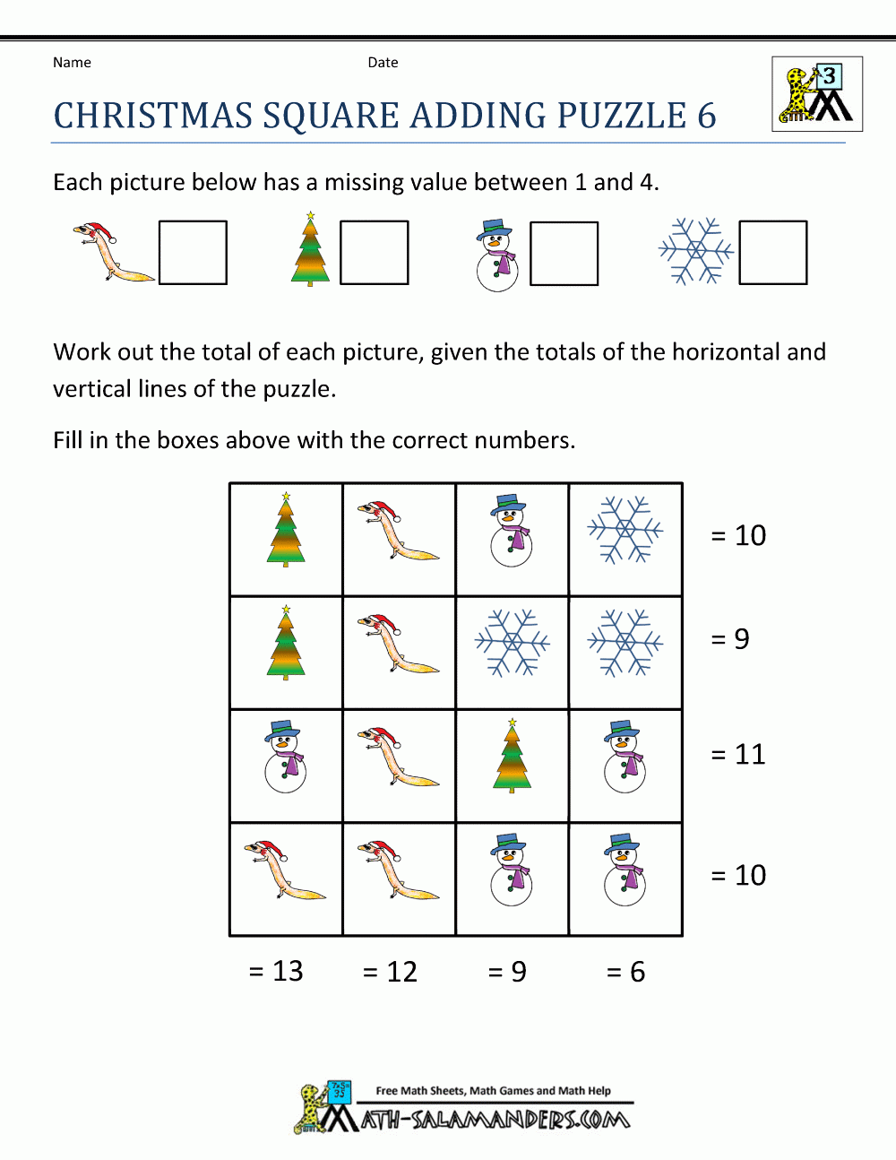 Christmas Math Worksheets Christmas Math Worksheets