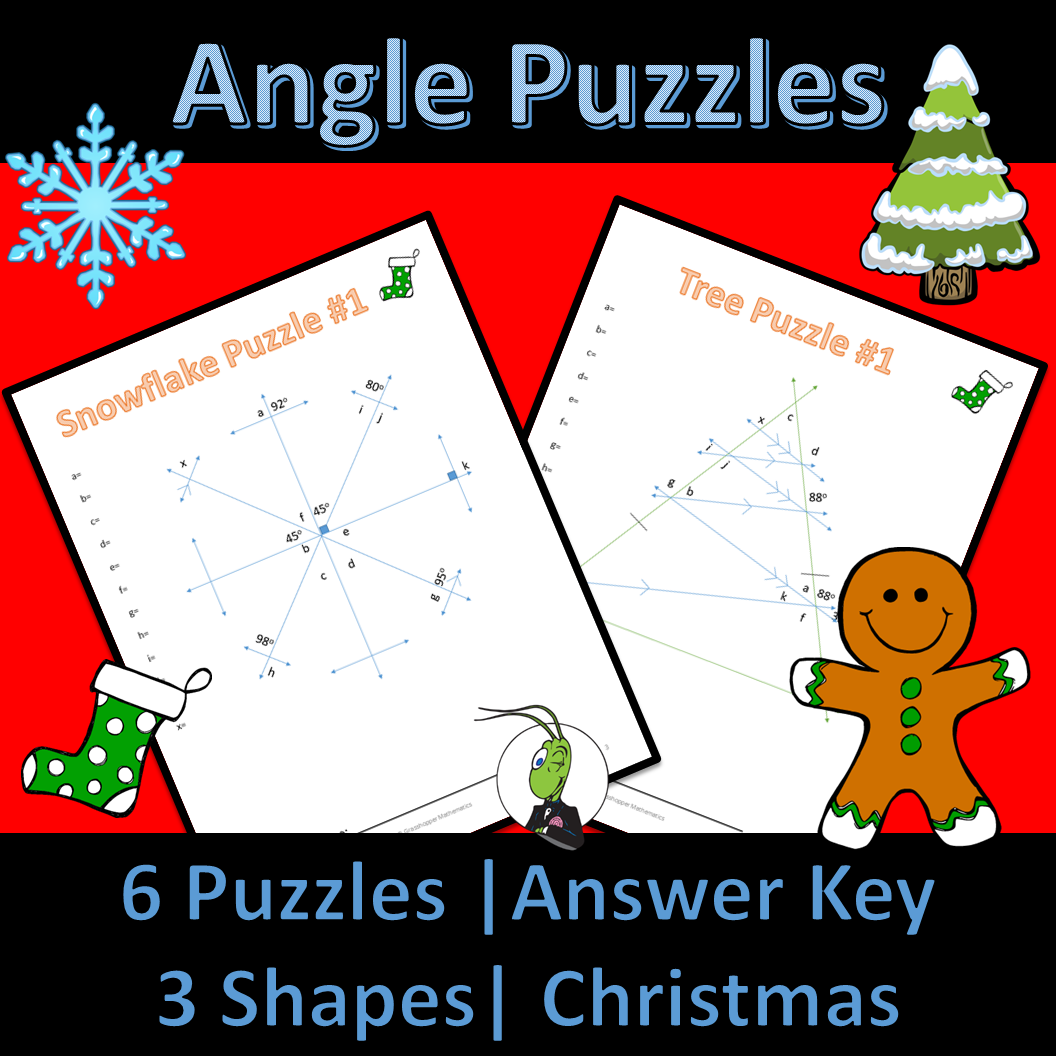 Christmas Missing Angles Puzzle Geometry Angle Relationships Christmas Missing Angles Puzzle Geometry Angle Relationships