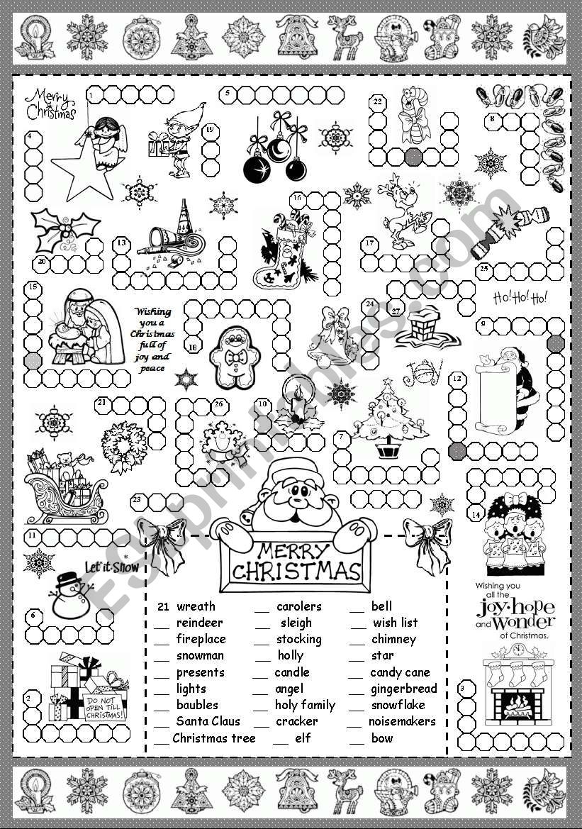 Christmas Puzzle ESL Worksheet By Silvanija Christmas Puzzle ESL Worksheet By Silvanija