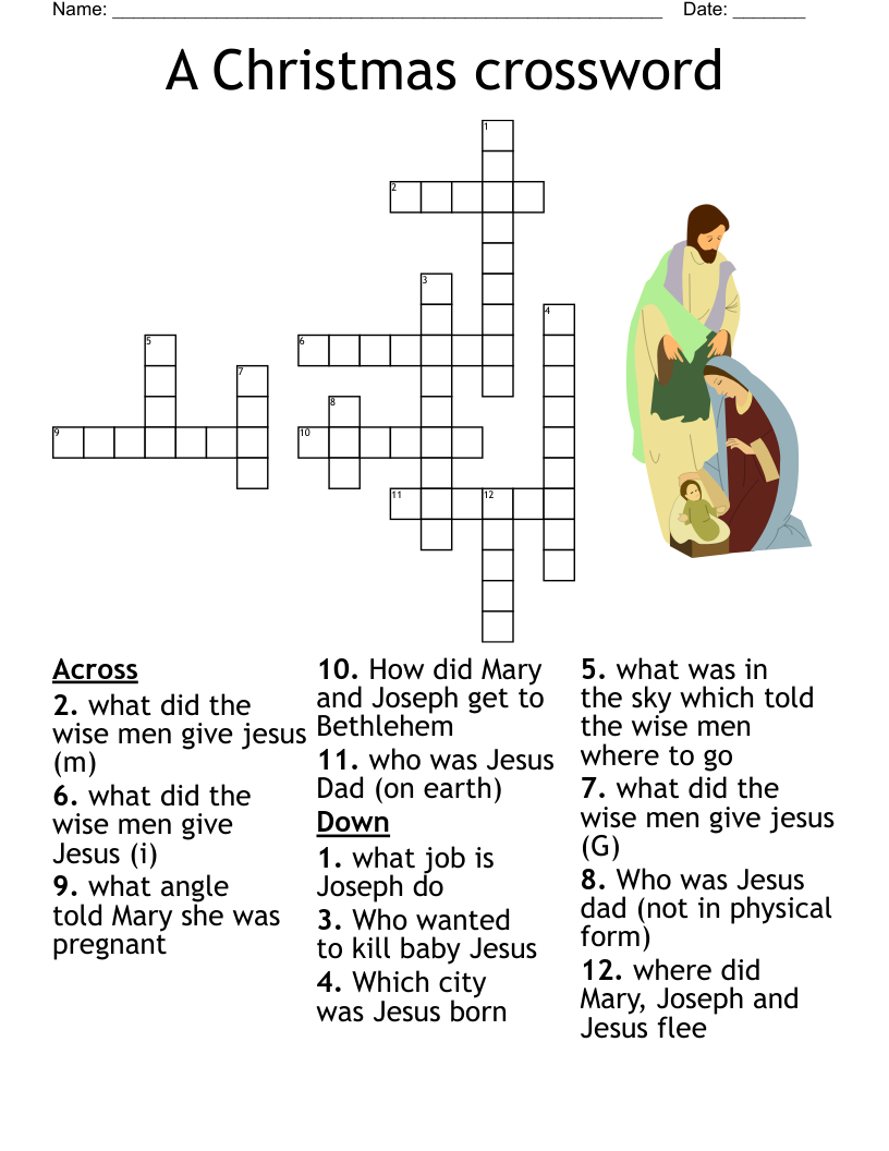 Christmas Story Crossword WordMint Christmas Story Crossword WordMint
