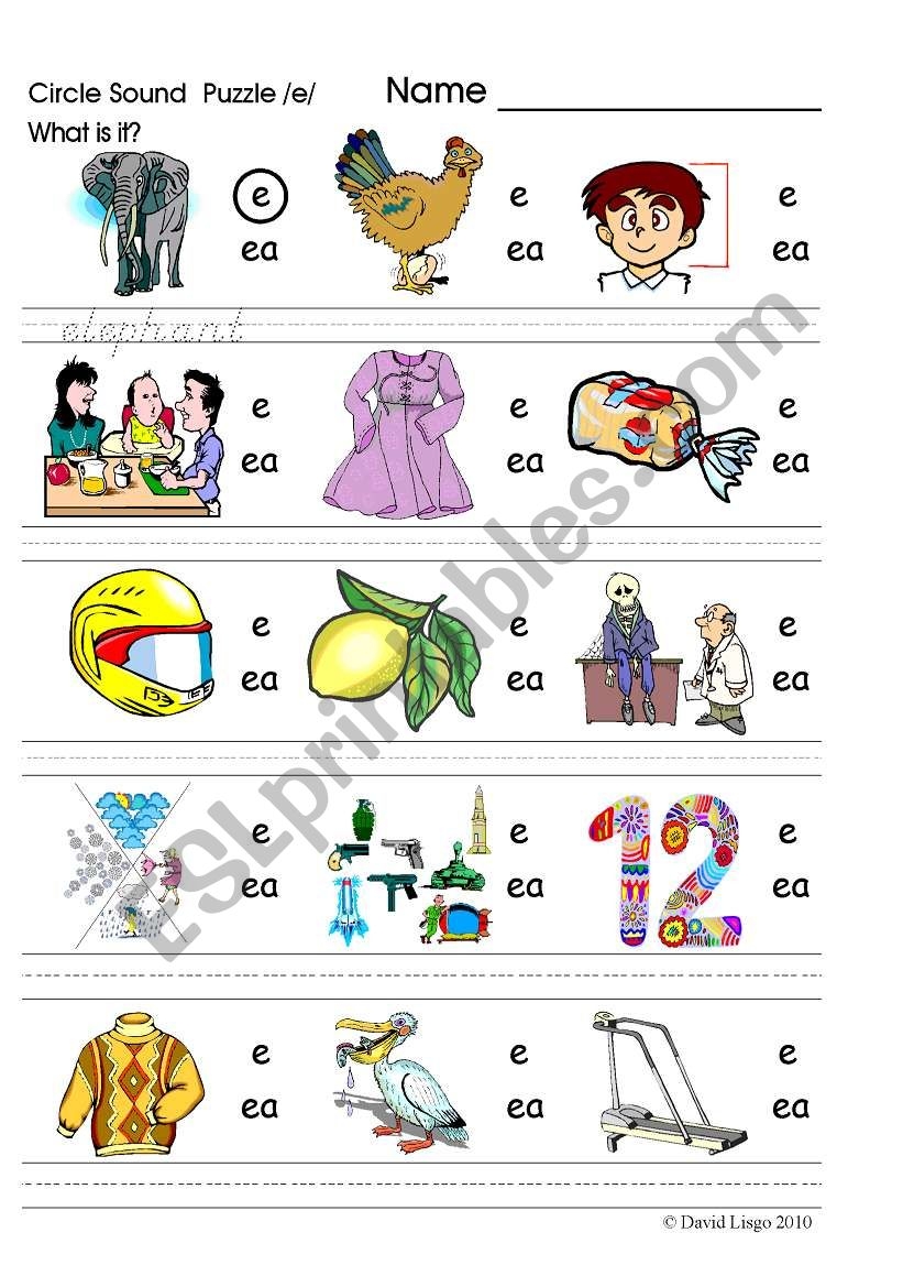 Circle Sound Puzzle 14 Phonics The e Sound ESL Worksheet By David Lisgo Circle Sound Puzzle 14 Phonics The e Sound ESL Worksheet By David Lisgo