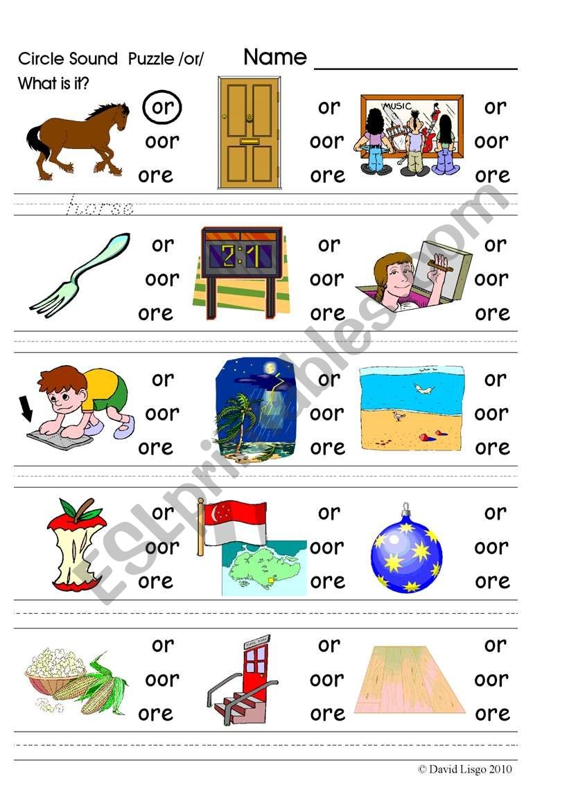 Circle Sound Puzzle 9 Phonics The or Sound ESL Worksheet By Circle Sound Puzzle 9 Phonics The or Sound ESL Worksheet By