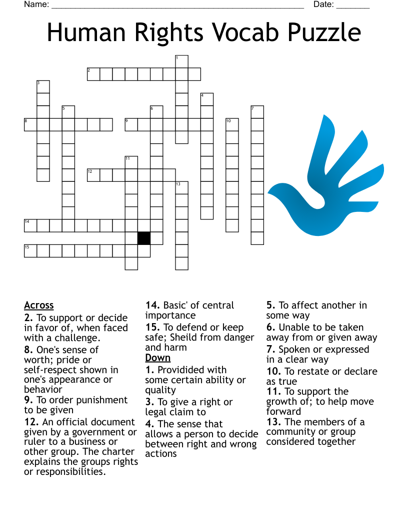 Civics Crossword Puzzle WordMint