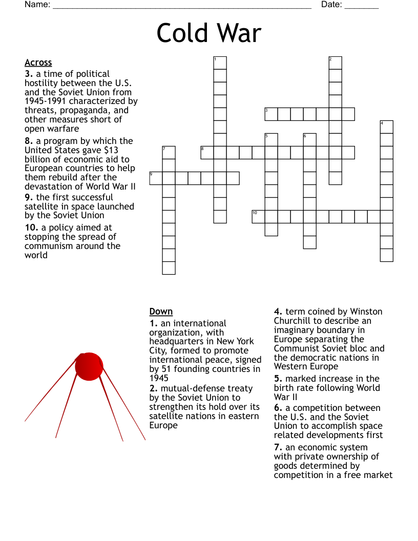 Crossword Puzzle Cold War Answers