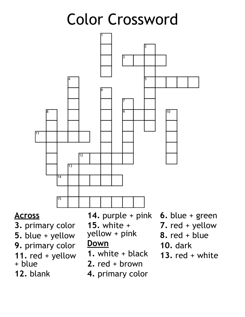 Color Crossword WordMint