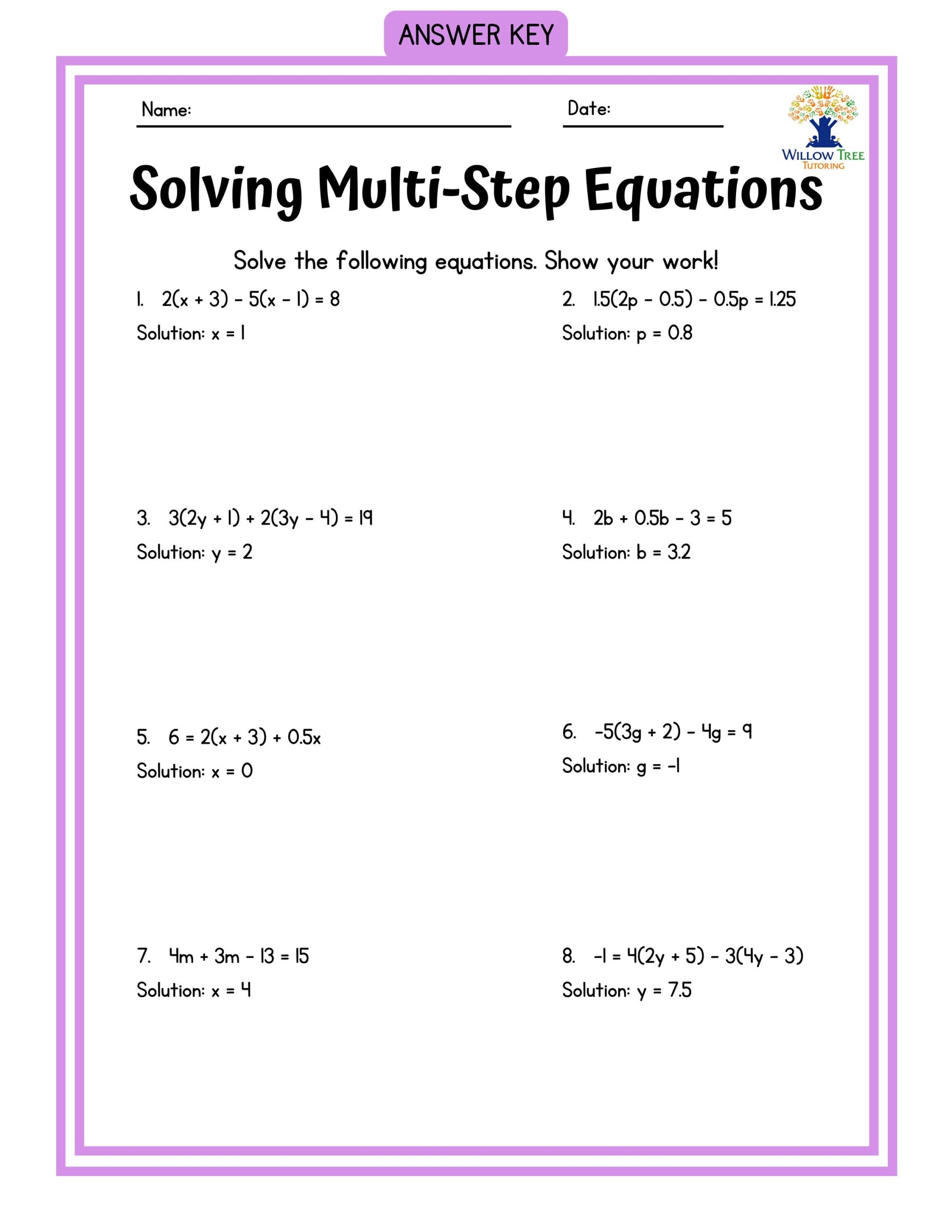 Colorful Solving Multi step Equations Tiered Worksheets Etsy Colorful Solving Multi step Equations Tiered Worksheets Etsy