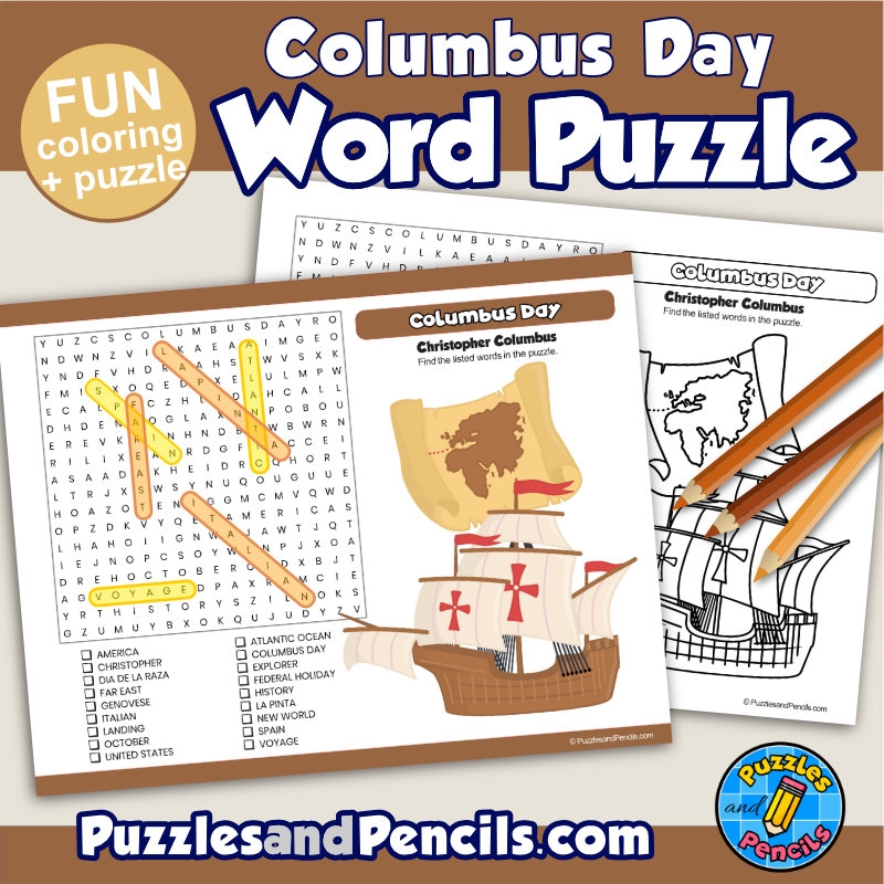Columbus Day Crossword Puzzle