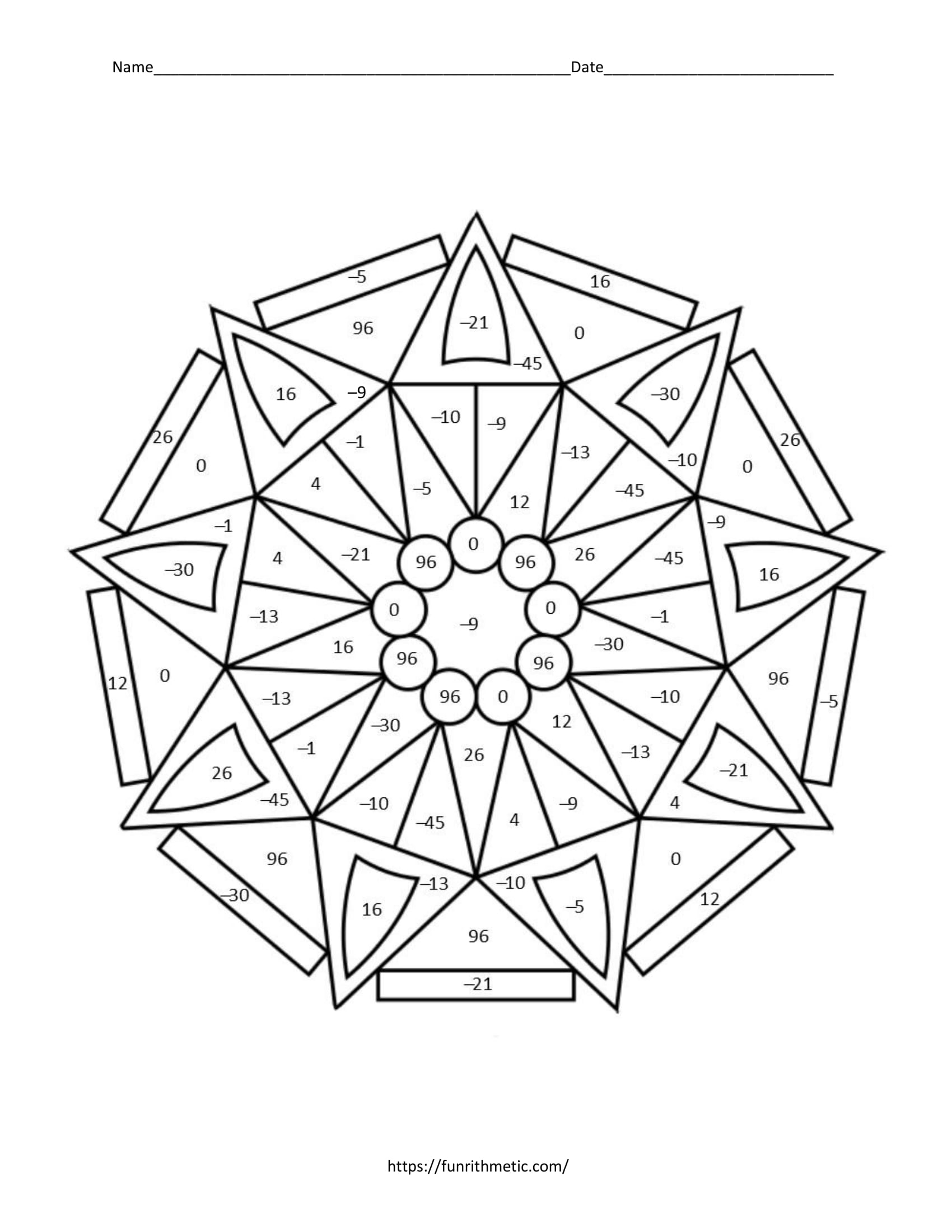 Combining Like Terms Color By Number
