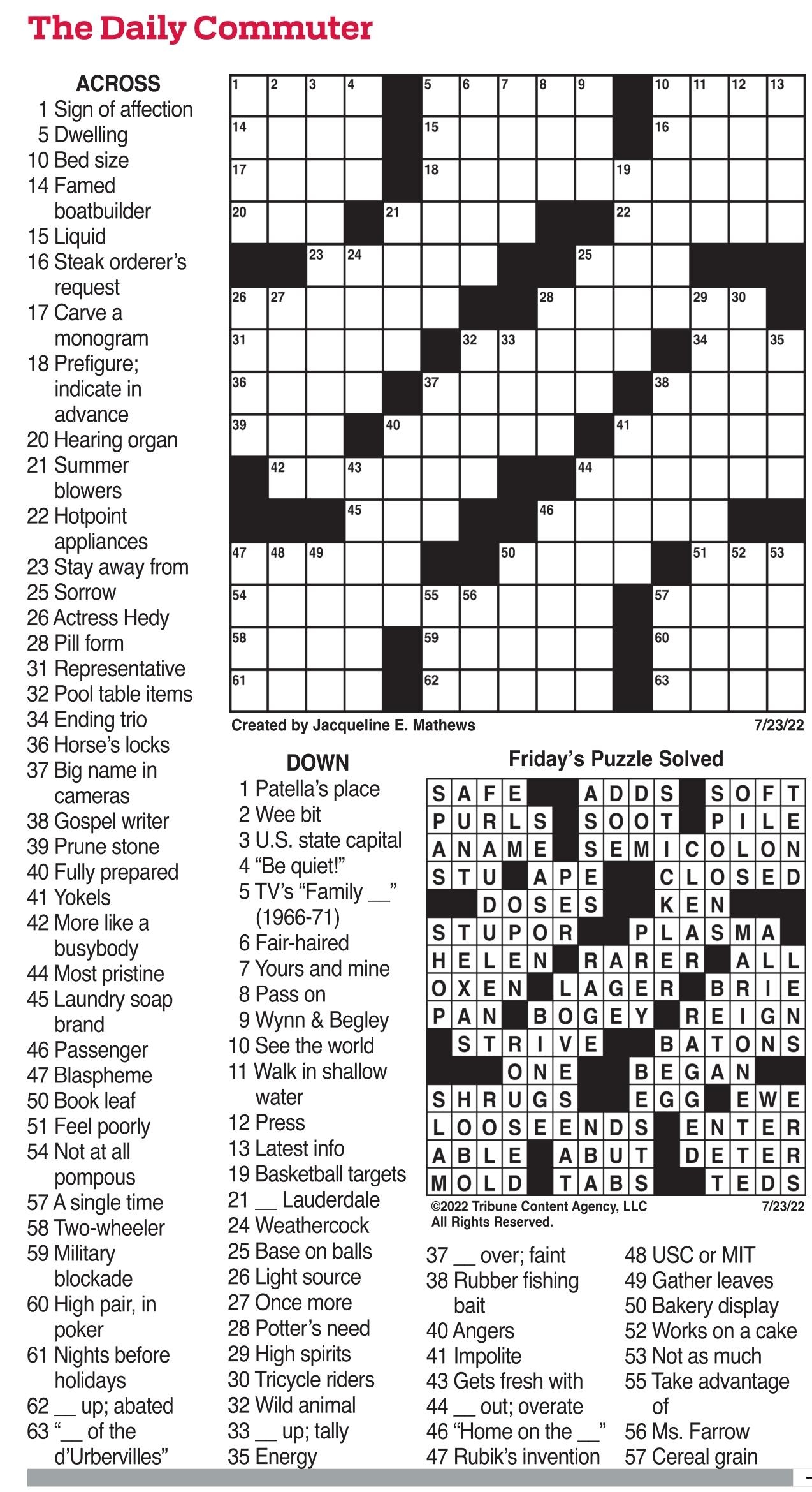 San Francisco Chronicle Printable Crossword Puzzle San Francisco Chronicle Printable Crossword Puzzle