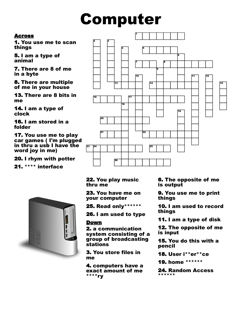 Computer Crossword WordMint Computer Crossword WordMint