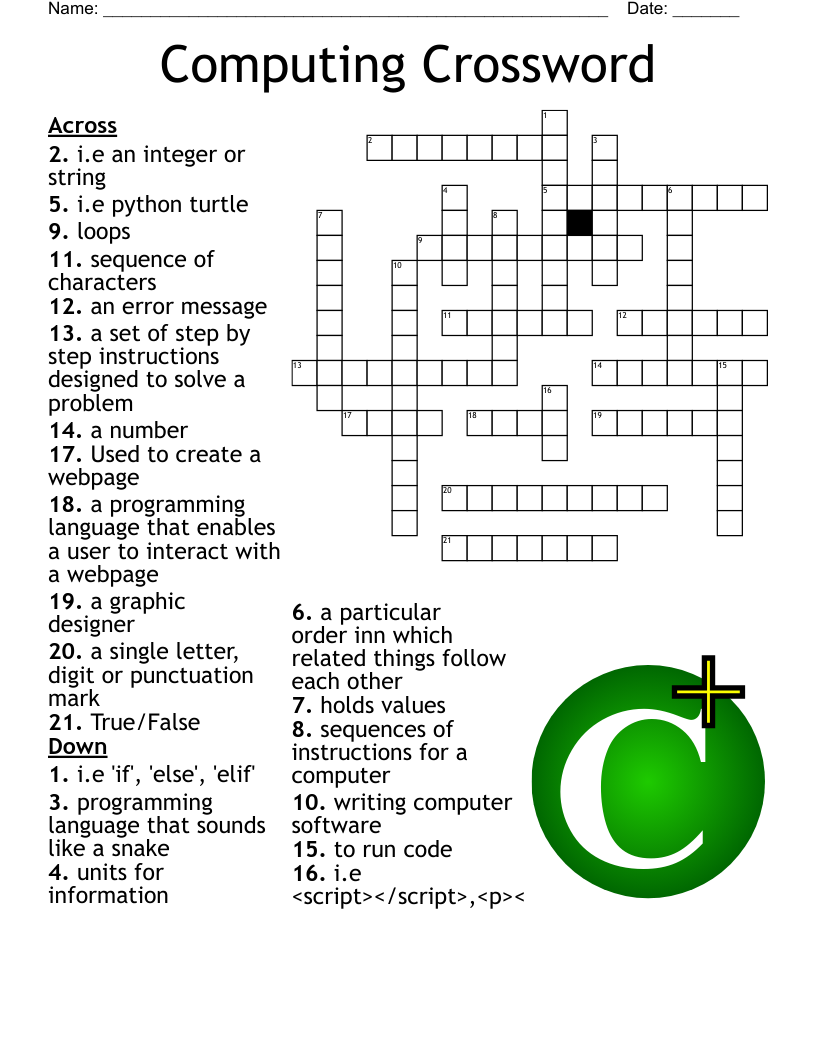 Computing Crossword WordMint Computing Crossword WordMint