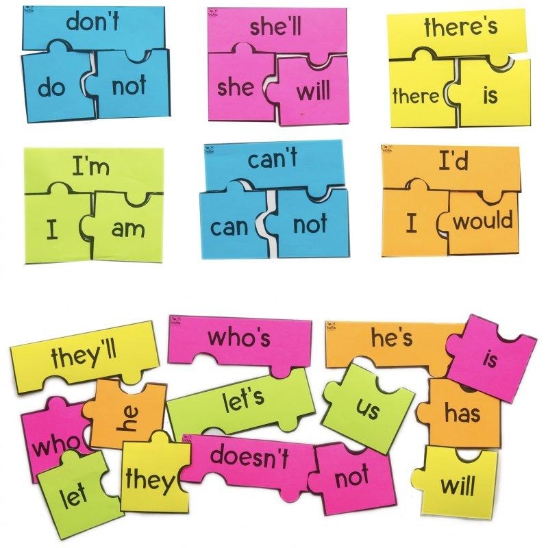 Contraction Puzzles Top Teacher
