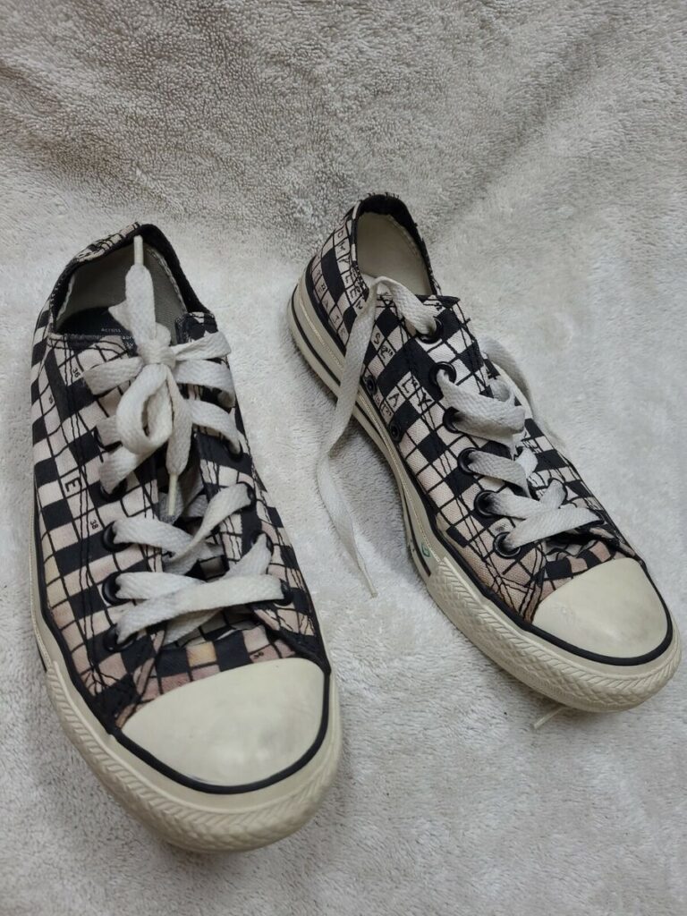 Converse Chuck Taylor All Star Crossword Puzzle Lace Up Shoes Womens Size 7 EBay
