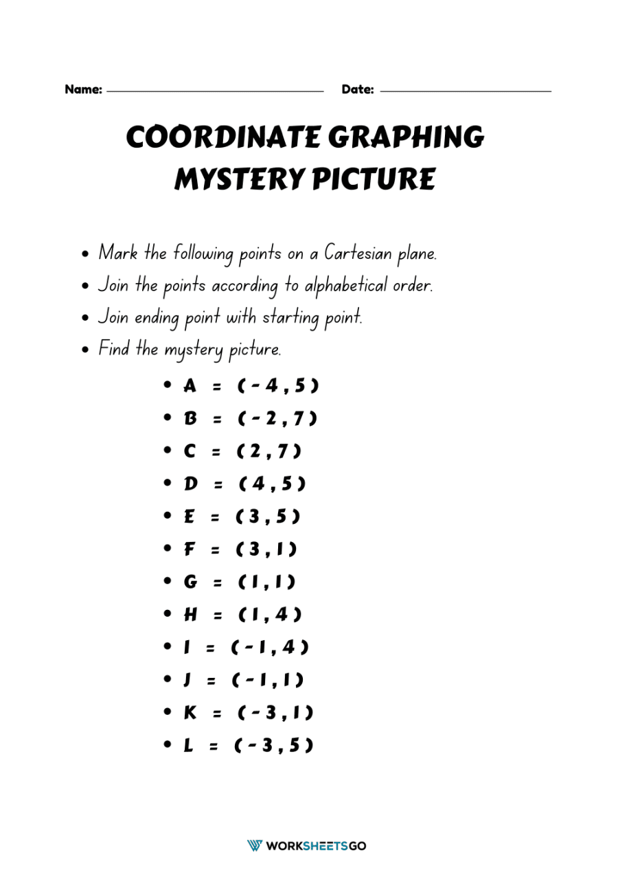 Coordinate Plane Puzzle Worksheet Pdf