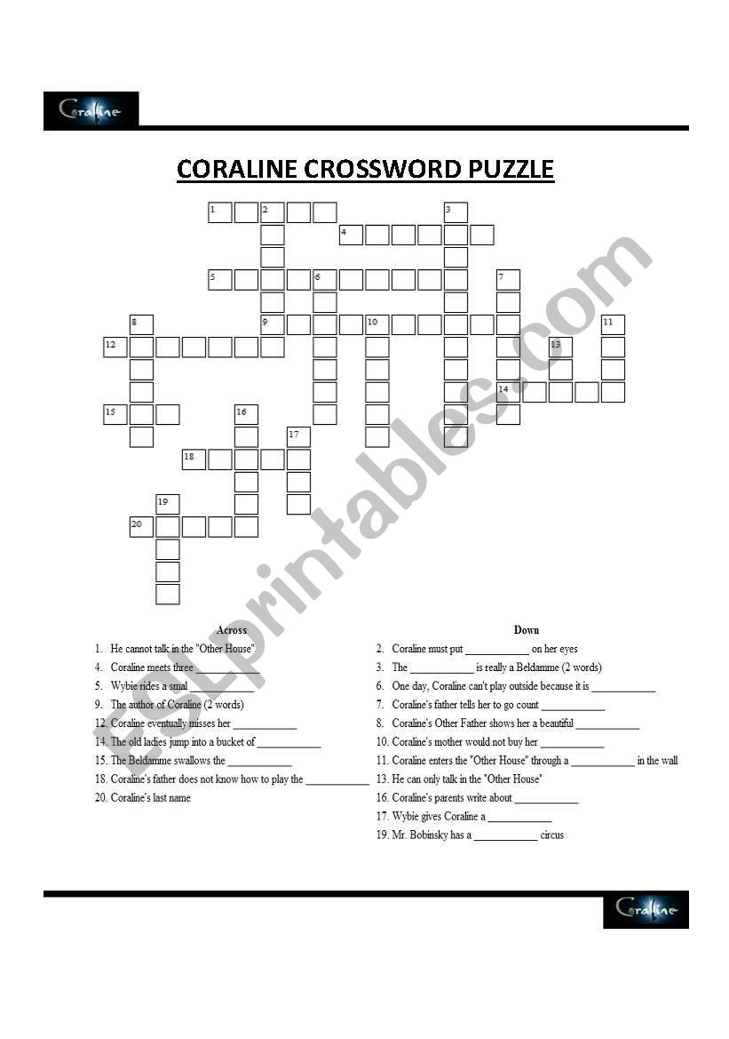 Movie Crossword Puzzle