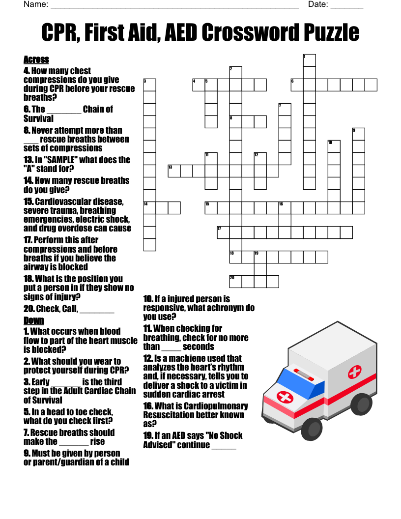 Cpr Crossword Puzzle Answers