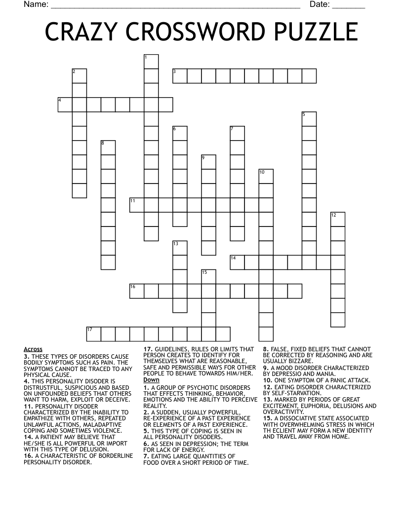 CRAZY CROSSWORD PUZZLE WordMint CRAZY CROSSWORD PUZZLE WordMint