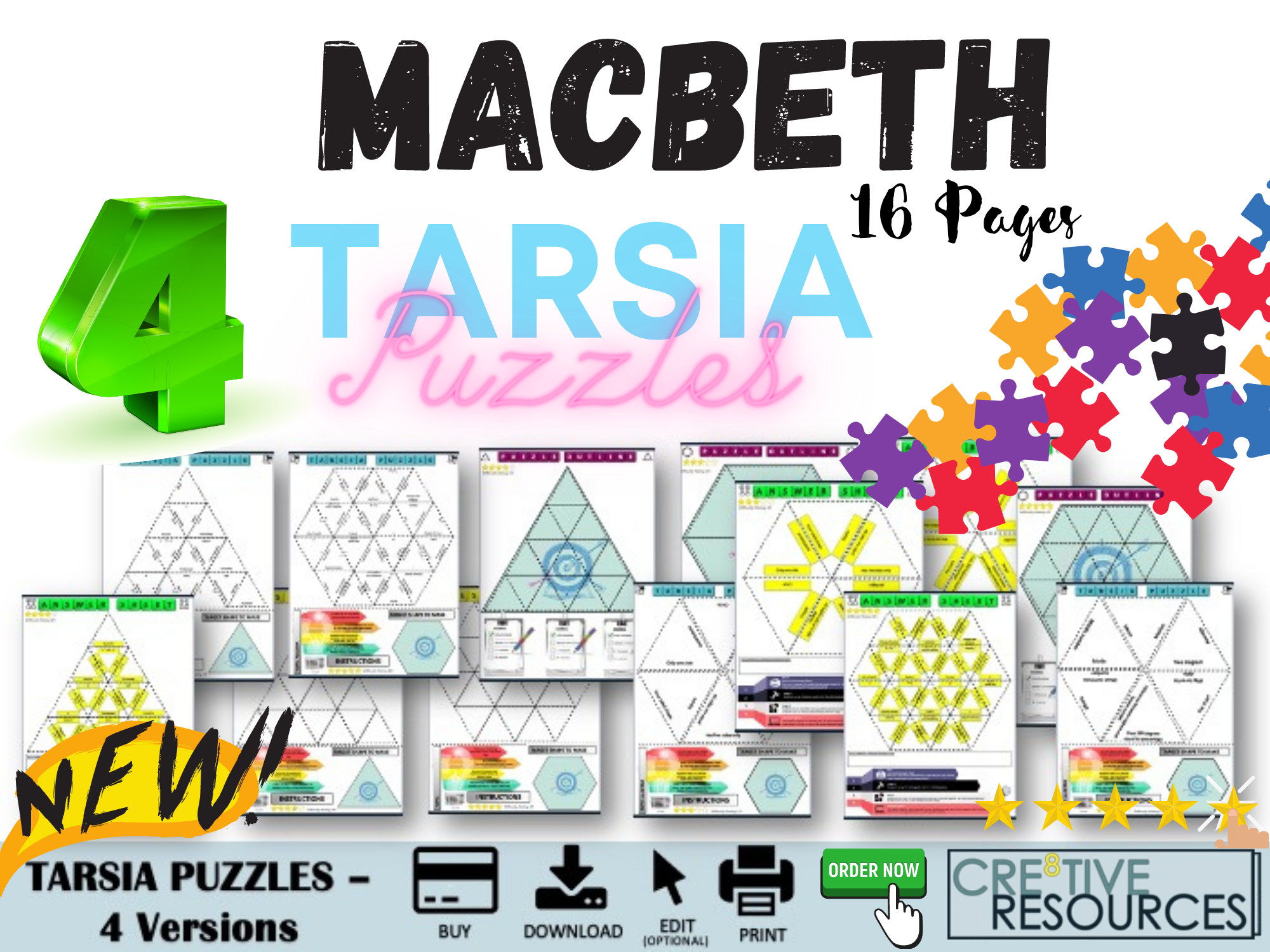Games Puzzles Worksheets For Macbeth