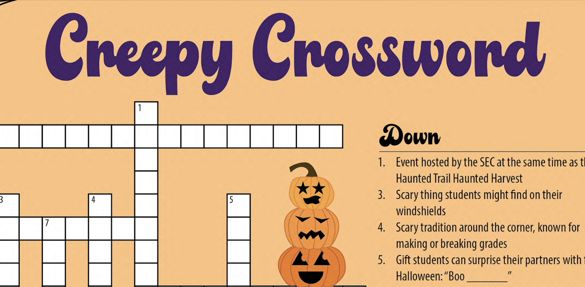 Creepy Crossword Puzzle
