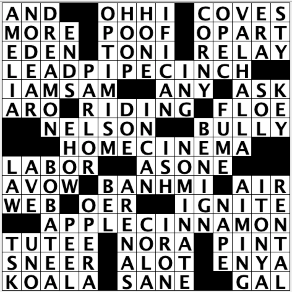 Sure Thing Crossword Puzzle Clue