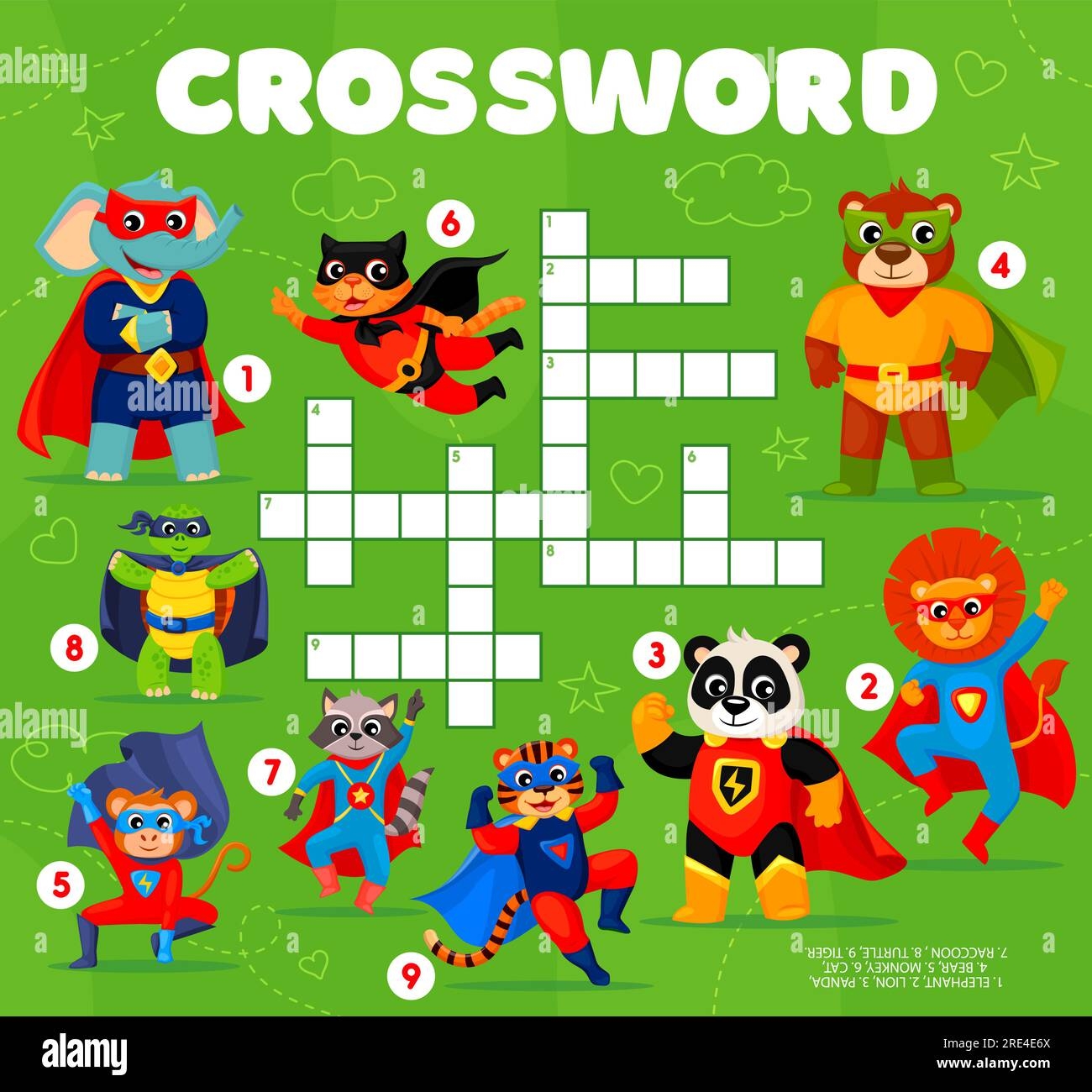 Superhero Crossword Puzzle Printable