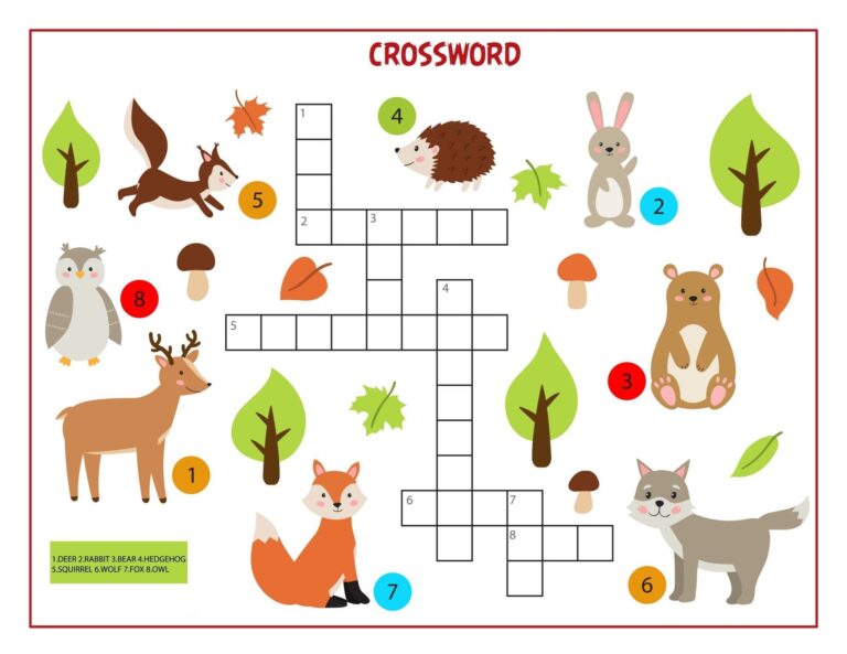 Crossword Puzzle For Kids Puzzle Game Kids Instant Download Fun Crossword Puzzles For Kids Expand Your Child s Vocabulary Etsy Norway