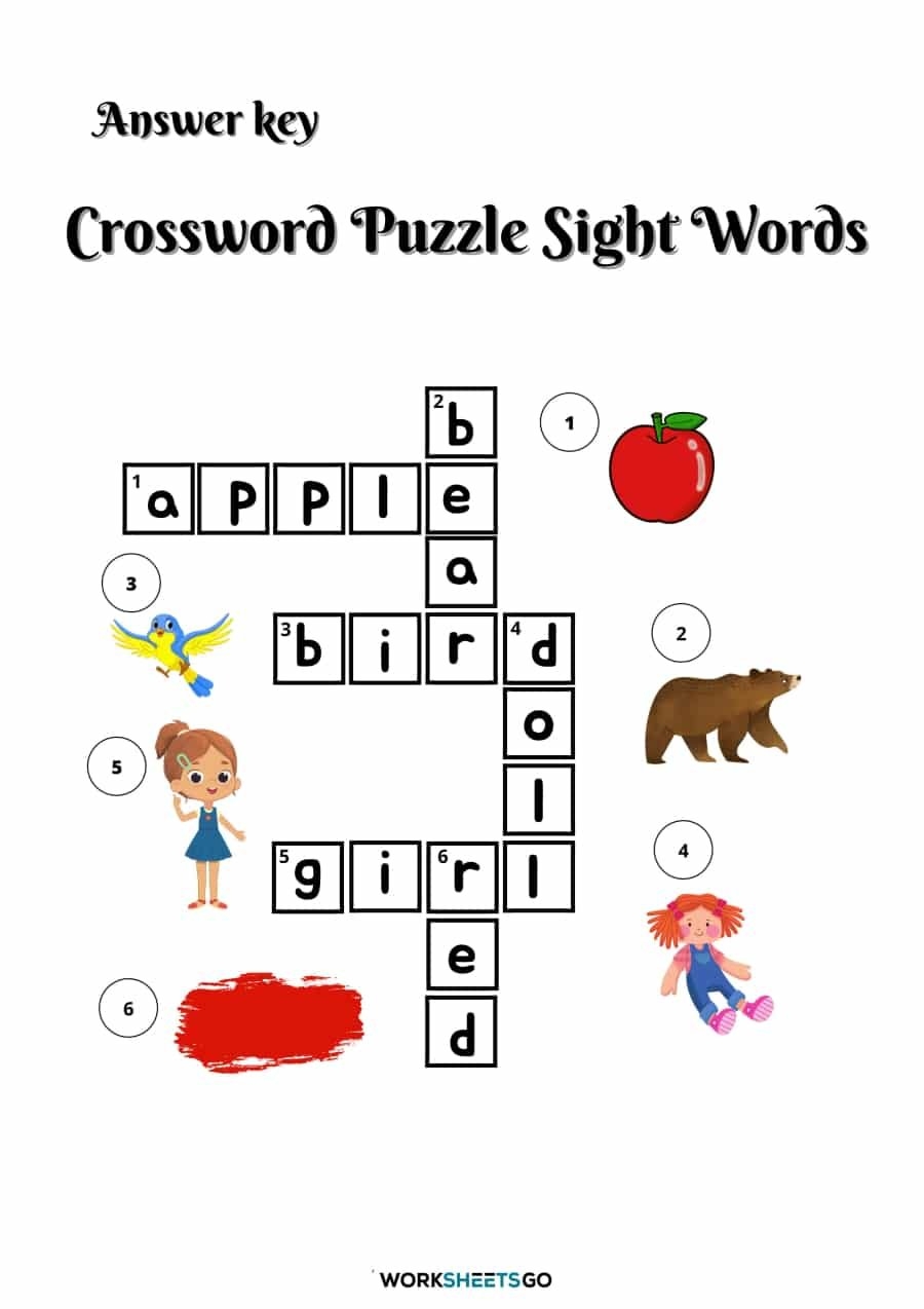 Crossword Puzzles For Kindergarten Printable Crossword Puzzles For Kindergarten Printable