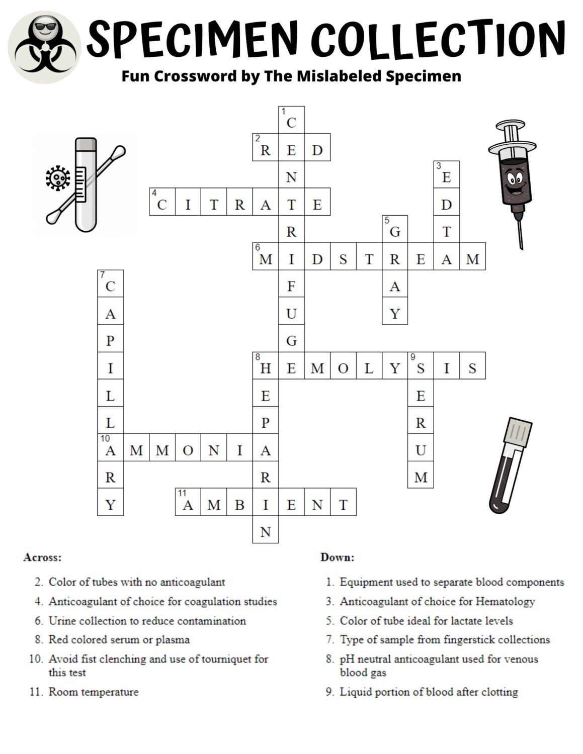 Lab Week Crossword Puzzles