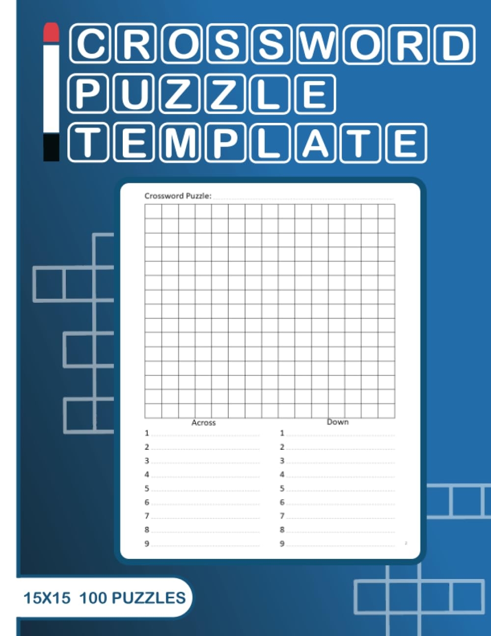 Crossword Puzzle Template Create Your Own Cryptic Crossword Puzzles With This Blank Crossword Grid For Adults Kids And Teens 100 Games 100 15x15 Crossword Puzzle Template Create Your Own Cryptic Crossword Puzzles With This Blank Crossword Grid For Adults Kids And Teens 100 Games 100 15x15