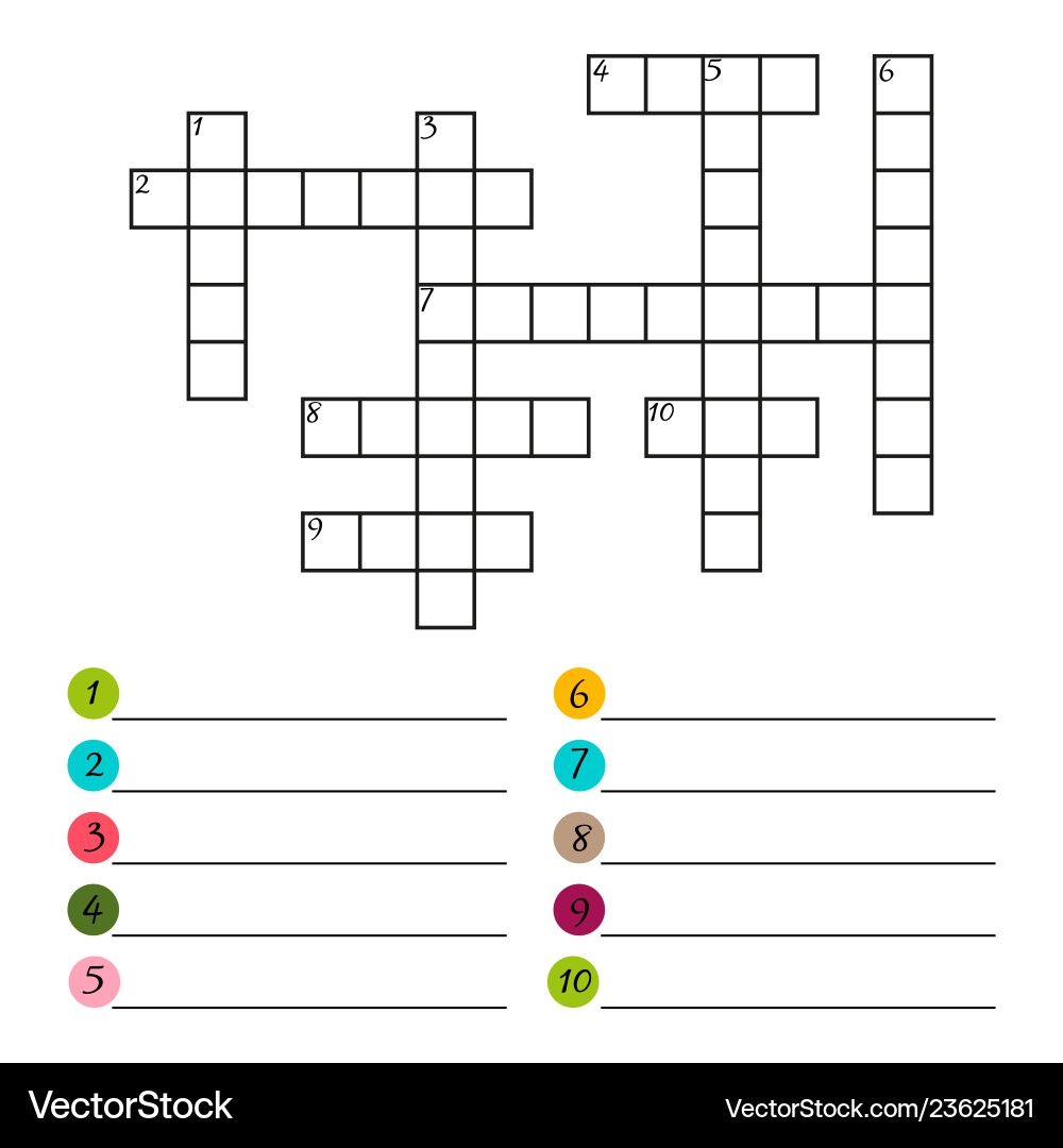Crossword Puzzle Template Royalty Free Vector Image Crossword Puzzle Template Royalty Free Vector Image