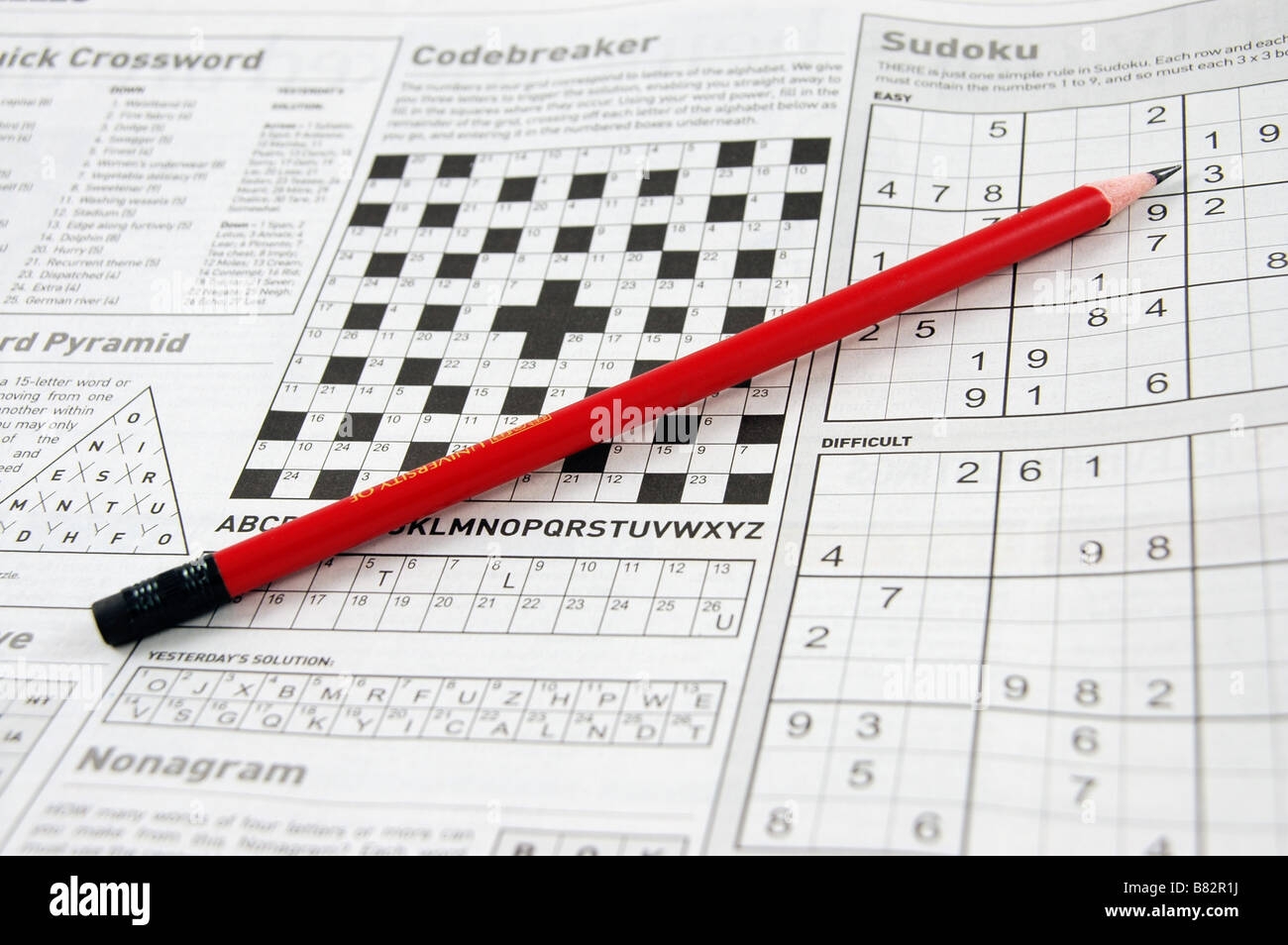 Crossword Puzzles Hi res Stock Photography And Images Alamy