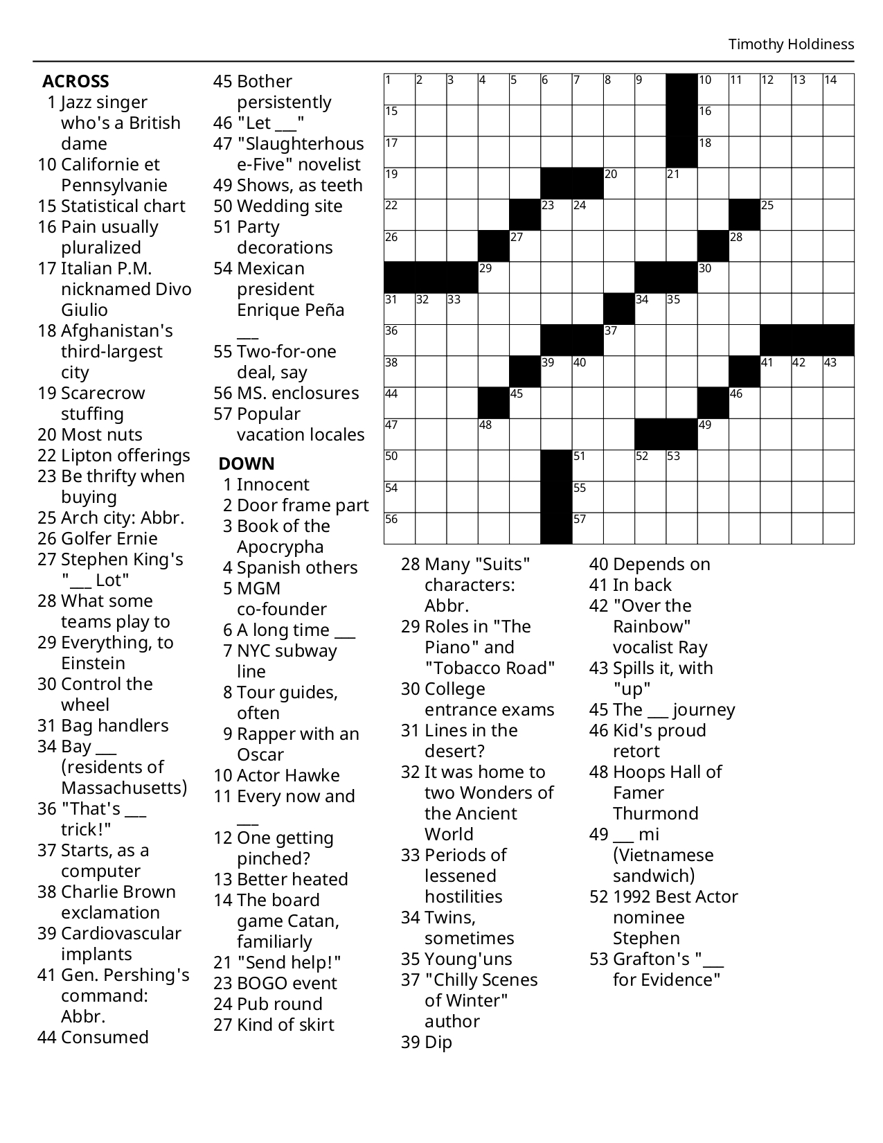 Crossword Puzzles The Bogalusa Daily News The Bogalusa Daily News Crossword Puzzles The Bogalusa Daily News The Bogalusa Daily News
