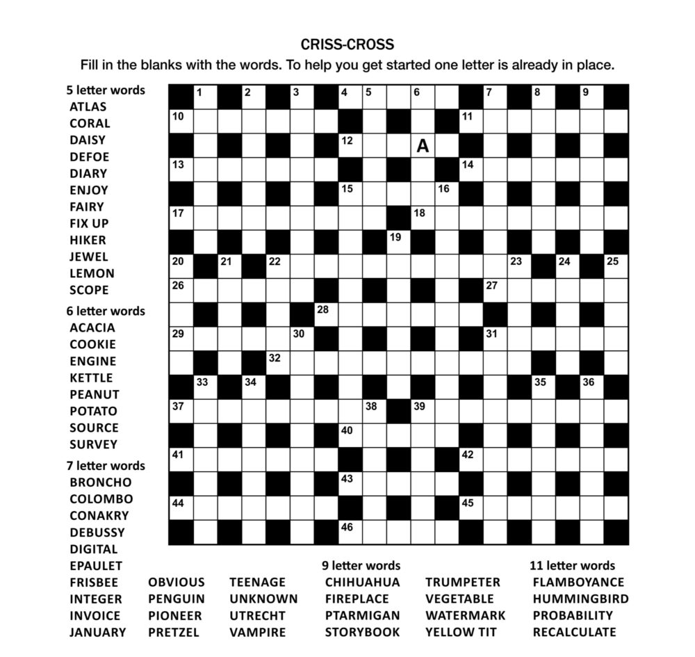 Crossword Puzzles Worksheets Library
