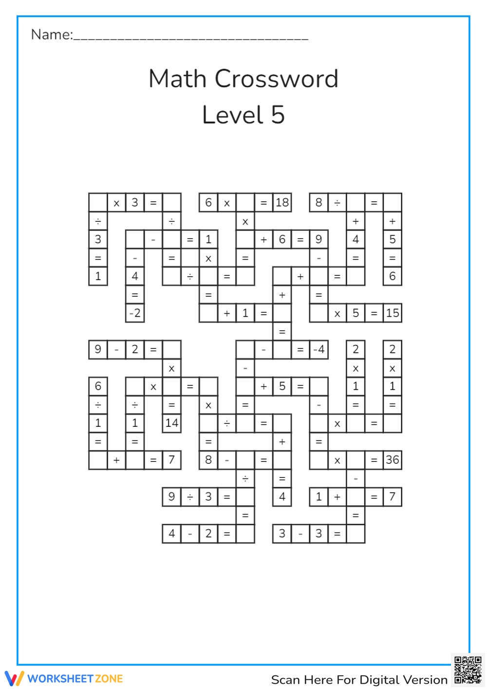 Crossword Worksheets 2025