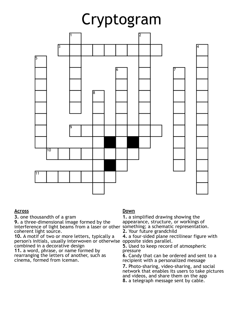 Cryptogram Crossword WordMint Cryptogram Crossword WordMint