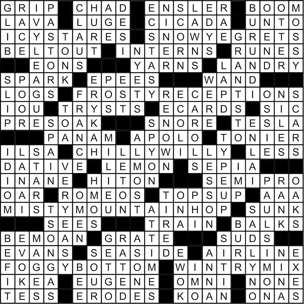 December 2019 Crossword Answer Key Washingtonian