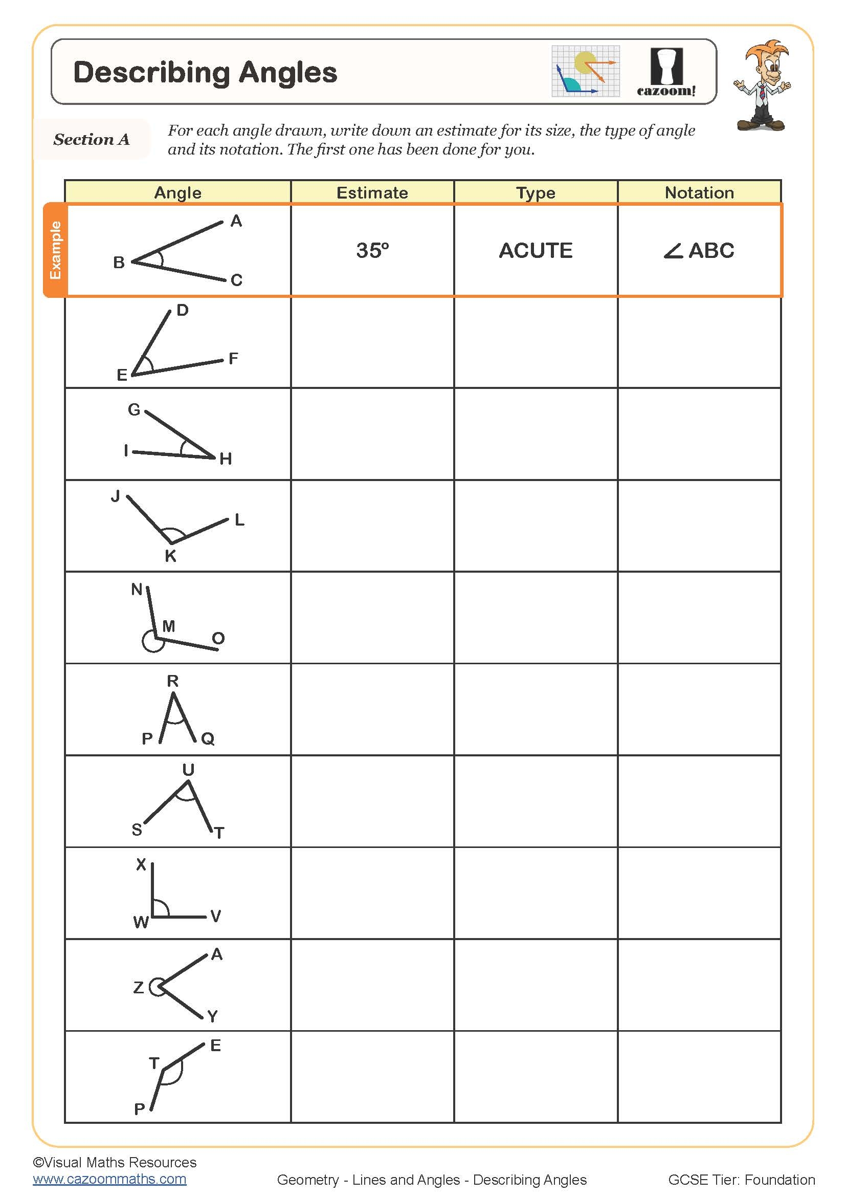 Acute Obtuse Right Angle Puzzle Worksheet Acute Obtuse Right Angle Puzzle Worksheet