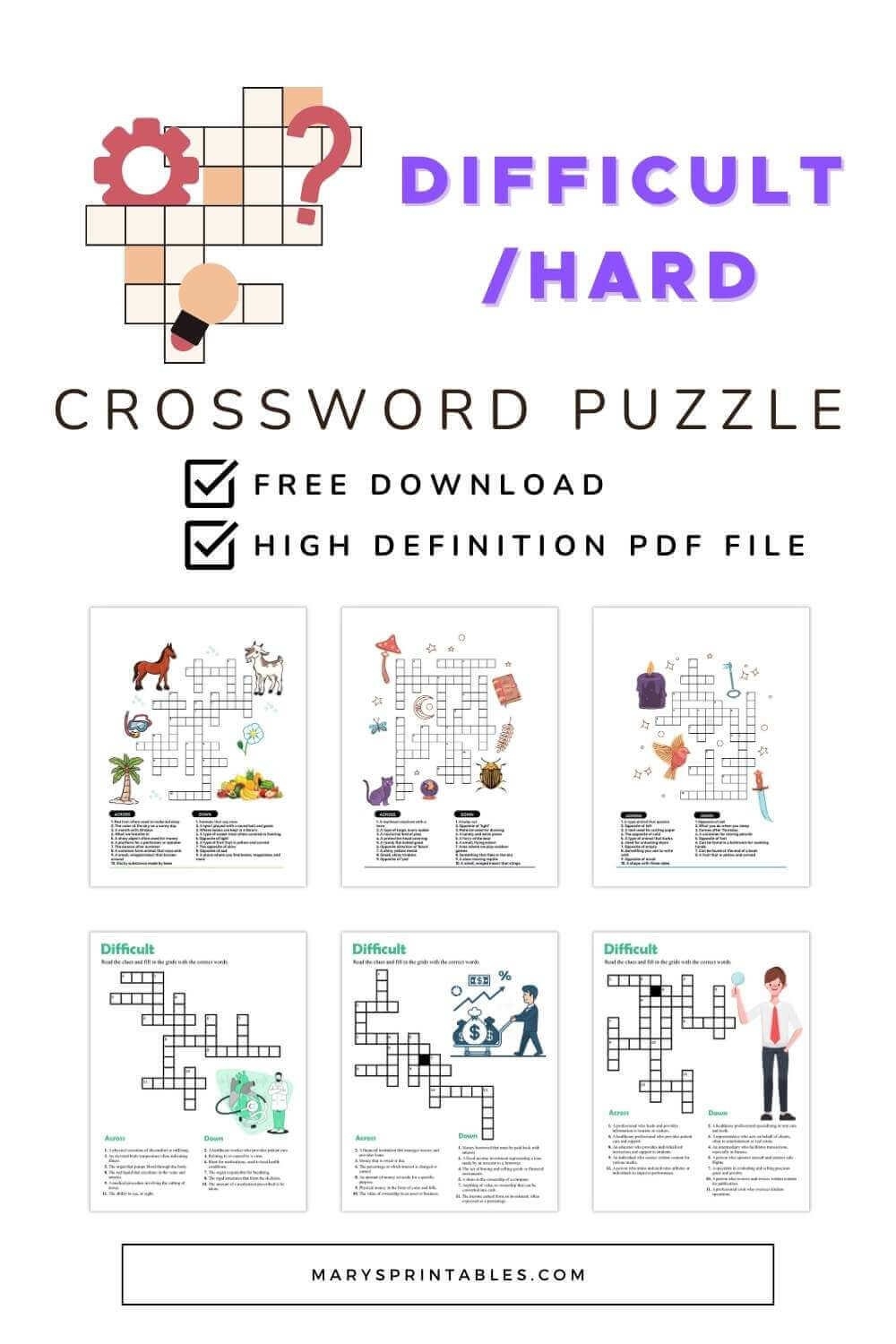 Difficult Printable Crosswords Free Fun U0026 Challenging Puzzles