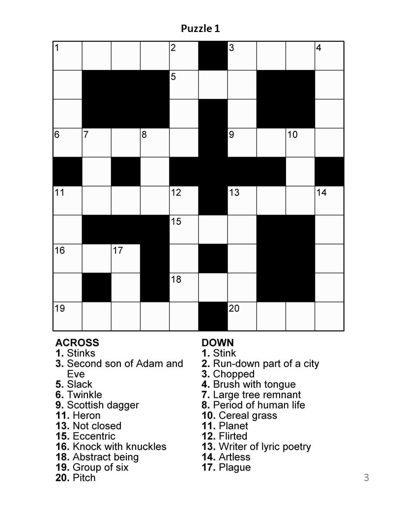 Crosswords Puzzle Printable Crosswords Puzzle Printable