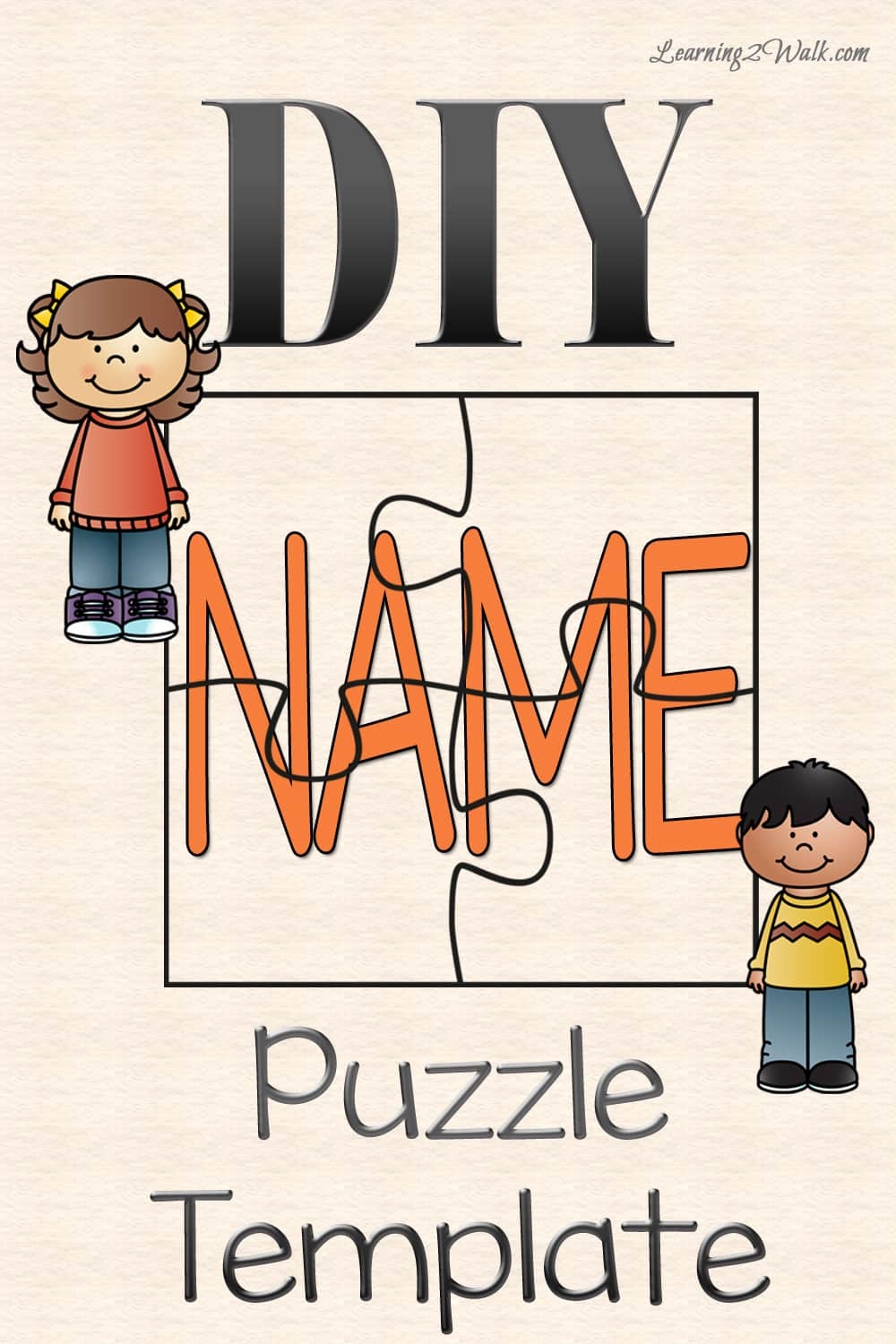 DIY NAME PUZZLE TEMPLATE