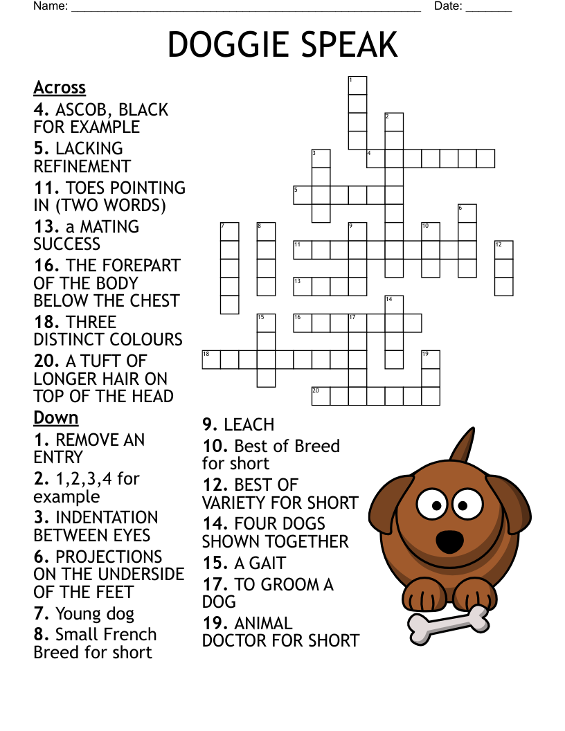 Dog Days Of Summer Crossword WordMint Dog Days Of Summer Crossword WordMint