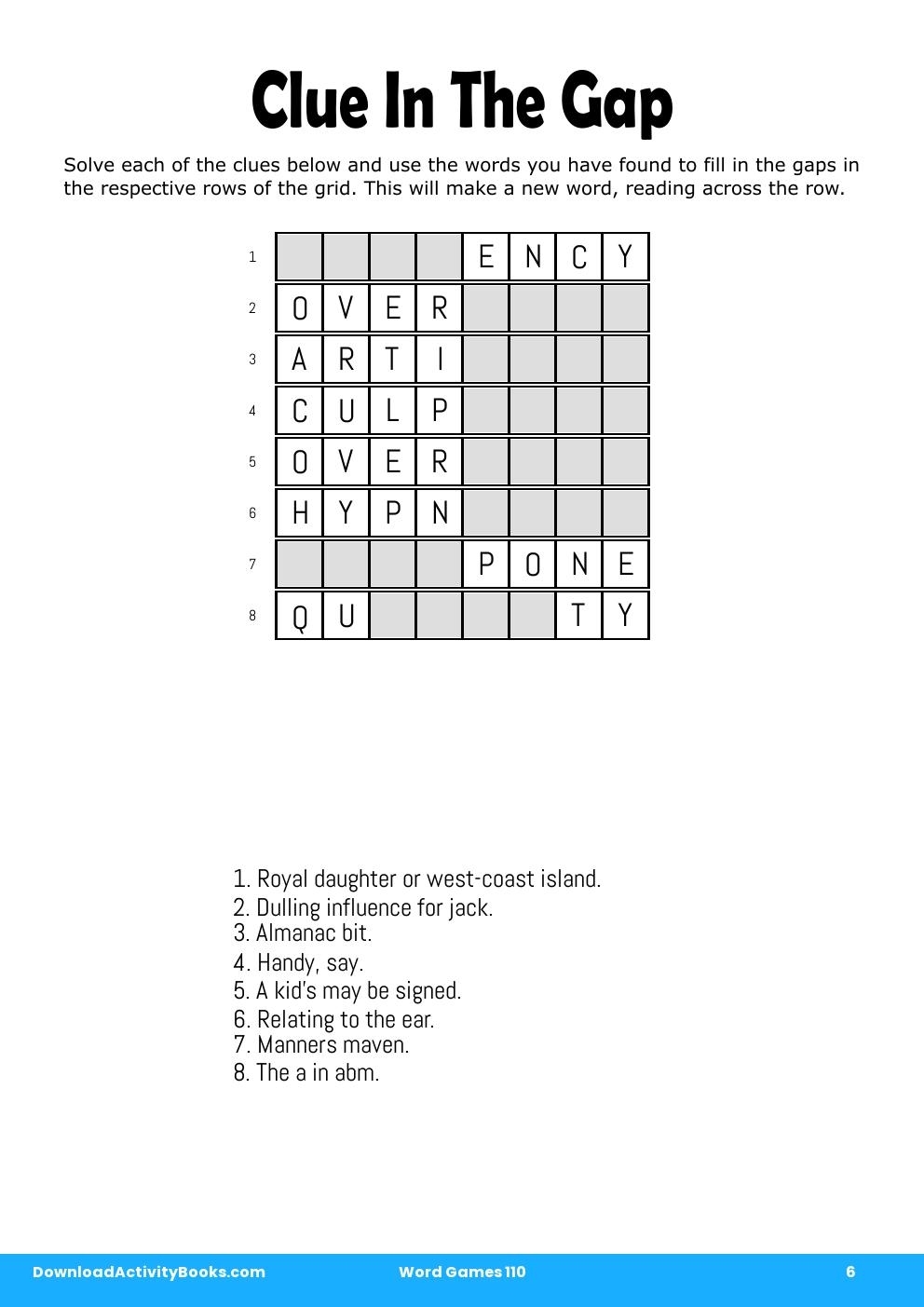 Download Clue In The Gap In Word Games 110 Download Clue In The Gap In Word Games 110