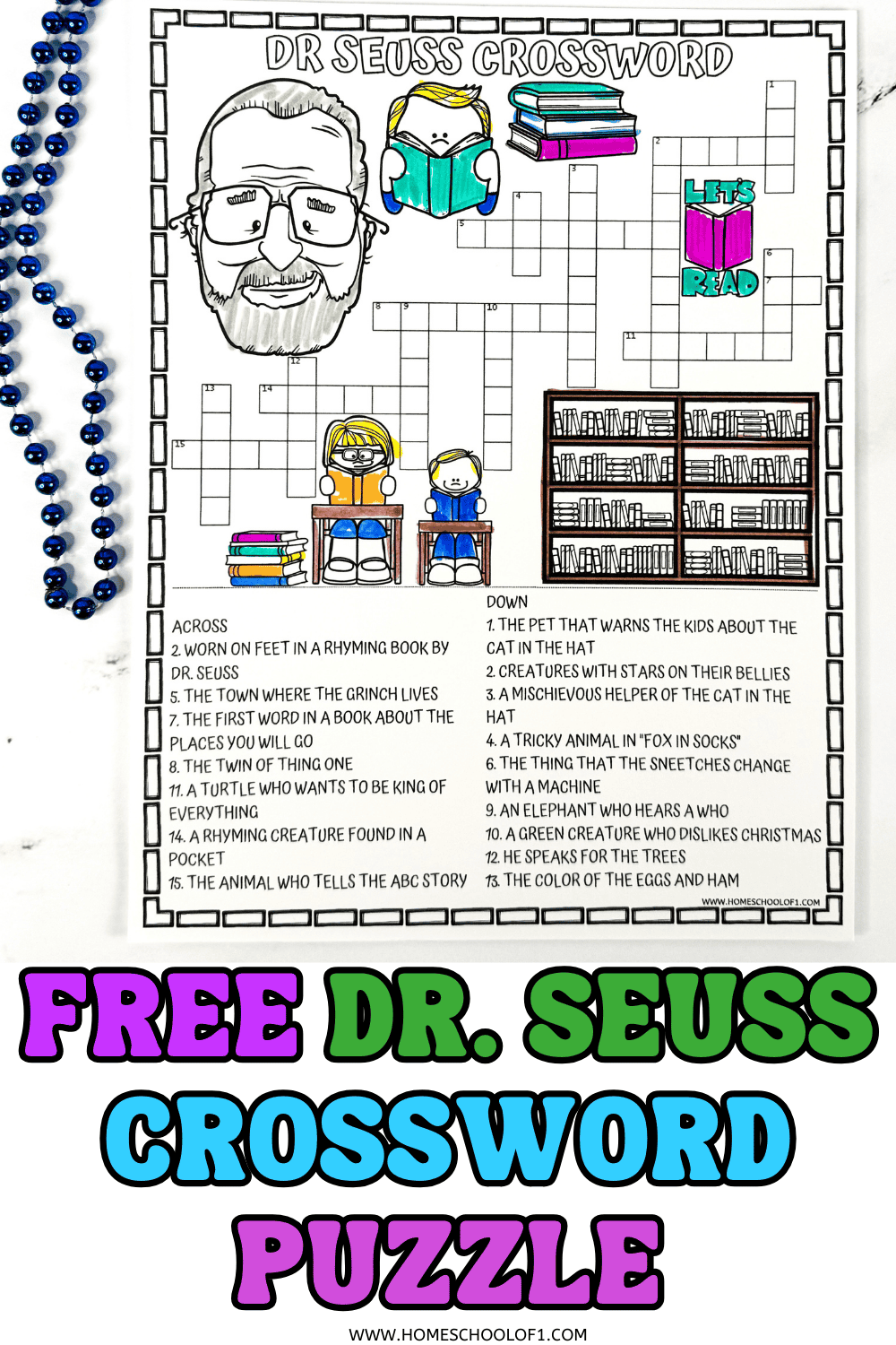 Dr Seuss Crossword Puzzle Printable