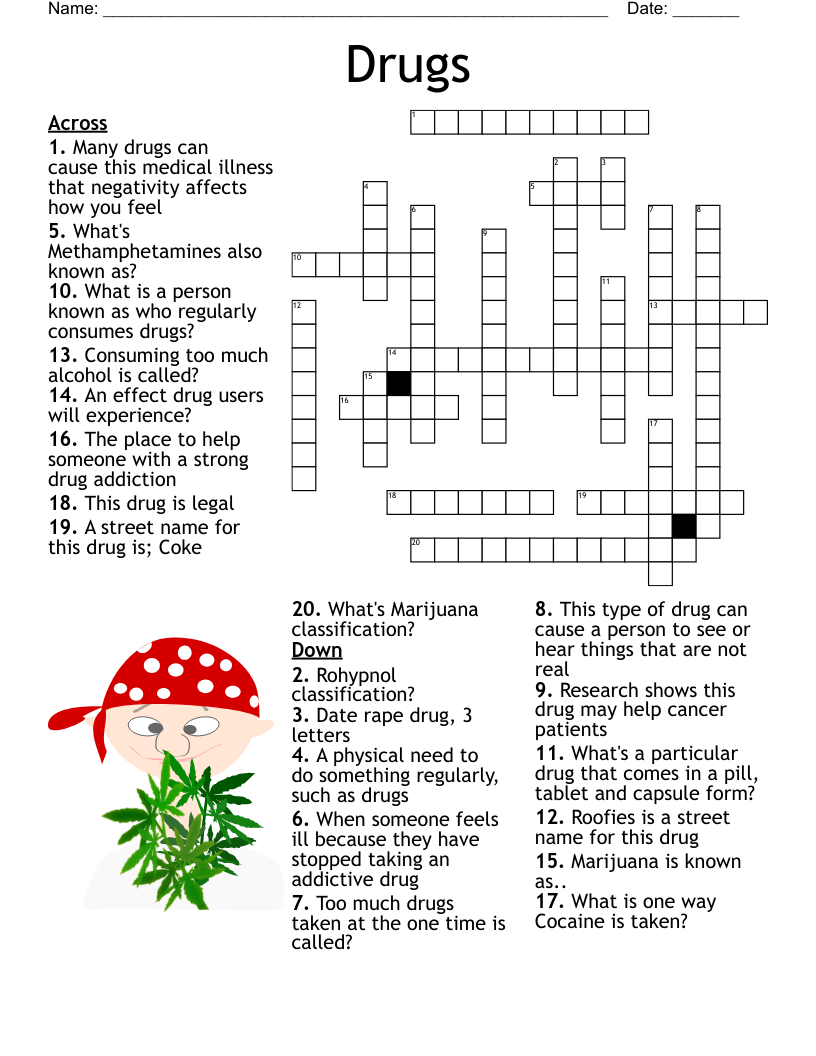 Drugs Crossword WordMint