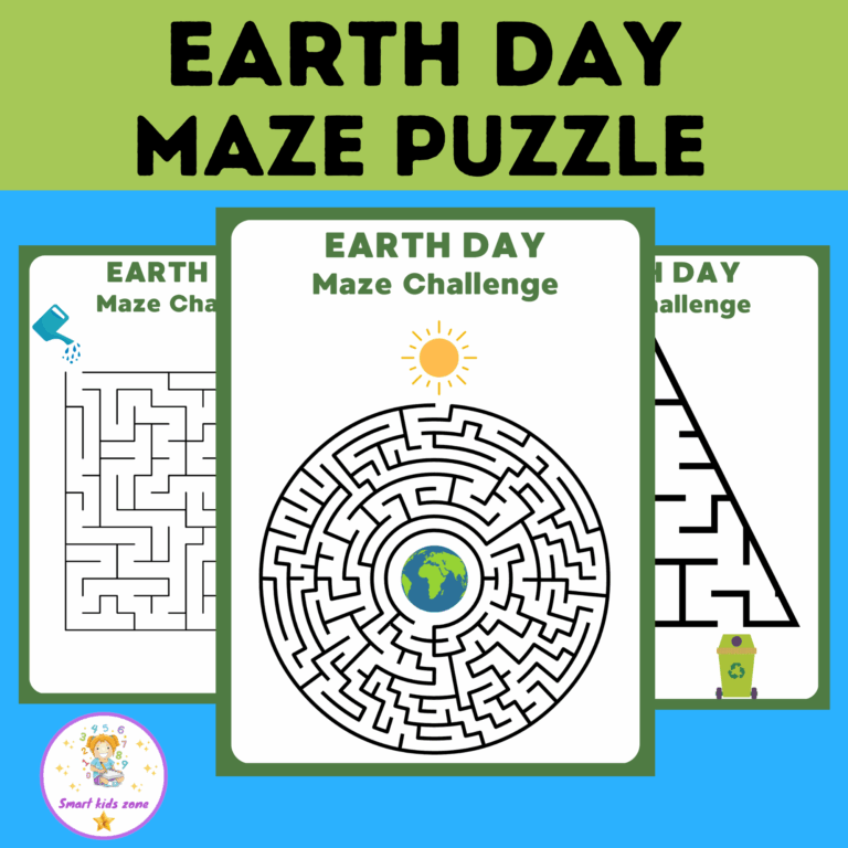 Earth Day Maze Puzzle Worksheets For Early Finishers Activity In