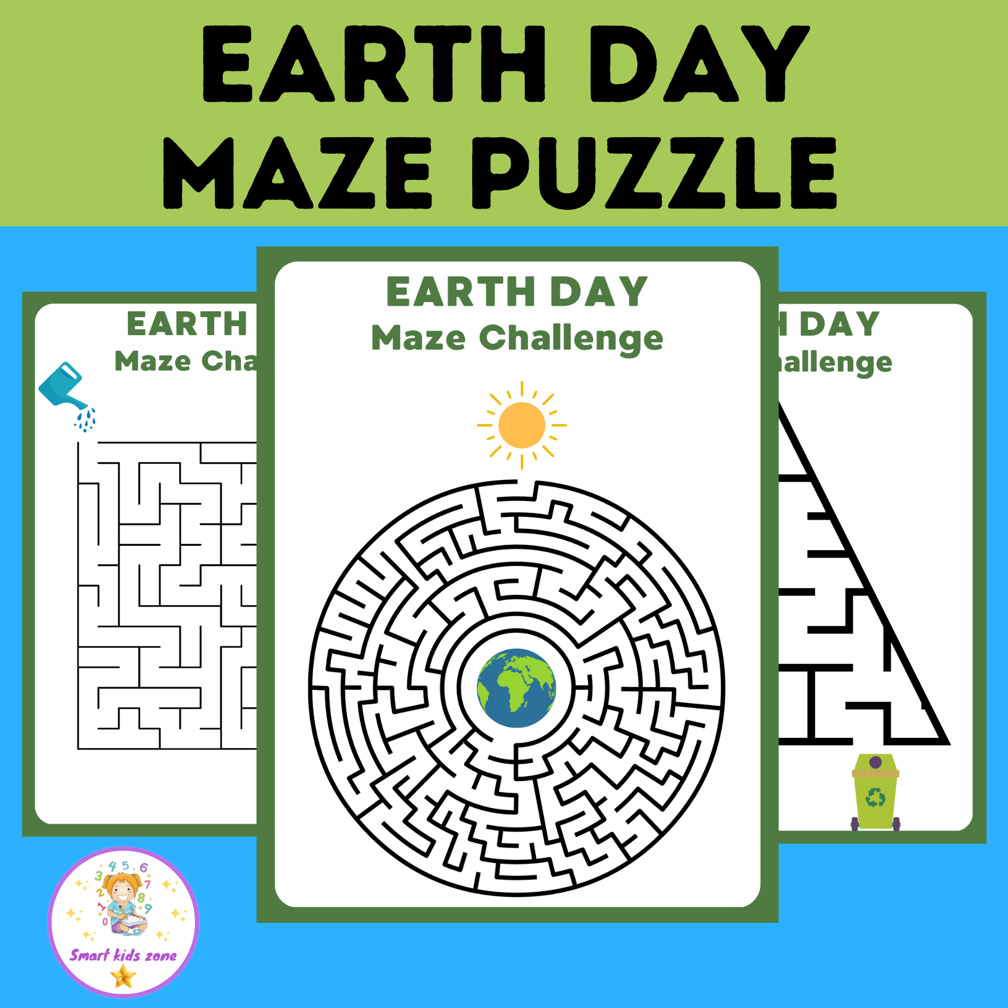 Earth Day Maze Puzzle Worksheets For Early Finishers Activity In Earth Day Maze Puzzle Worksheets For Early Finishers Activity In